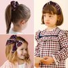 DEEKA School Uniform Plaid Hair Bows & Knotted Plaid Headband & Scrunchies Fable Hair Bow Set Alligator Clips for Toddler Girls Hair Accessories for Little School Girls (Burgundy)