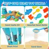 TOY Life Beach Sand Toys for Kids Toddlers - Shark Beach Toys for Kids 3-10, Toddler Sandbox Toy with Sand Bucket, Beach Shovels, Animal Molds Sand Castle Toys, Mesh Bag, Sand Toy for Toddler Boy Girl