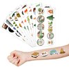 Cute Camper Temporary Tattoos Camping First Birthday Party Decorations Favors Supplies 1st Themed Stickers 10 Sheets 100 PCS Gifts for Baby Kids Girls Boys Decor Class School Carnival Christmas