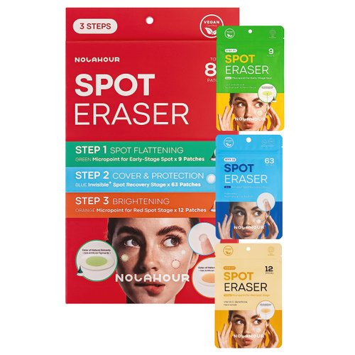 NOLAHOUR Spot Eraser Set of 84 Patches | Pimple Patches for Face for All Stages of Pimples | Face Patches that Feature Hydrocolloid Patches for Faster Results | Dark Spot Patch Pimple Set