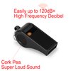 Fya Whistle, Plastic Whistle with Lanyard, Loud Clear Black Whistles Bulk Great for Coaches, Referees, and Officials