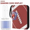 Mlikero 440 Pockets Football Card Binder, Sports Card Binder with Toploaders Card Display, Premium Football Card Holder with Basketball Pattern Wristband Fit for Football Cards 2024