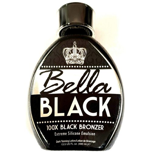 Bella Black 100X Bronzer Tanning Lotion – Premium Tanning Bed Lotion with Extreme Silicone Emulsion and Banana Fruit Extract – Instant Results – Dark Tanning Lotion for Indoor Tanning Beds - 13.5oz