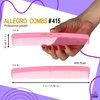 Allegro Combs #415 Combs for Women, 7 Inches Combs for Men, Parting Comb, Hair Comb, Comb for Men 3 Count (Fresh Pink)