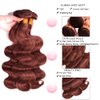 30 32 34 inch Color #33 Human Hair Bundles Reddish Brown Human Hair Bundles Copper Red Body Wave Human Hair Bundles Red Body Wave Bundles Human Hair Extensions