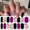 8Sheets Halloween Gel Nail Stickers Cute Pumpkins Ghost Nail Polish Stickers Pumpkins Spider Nail Strips Decals Self Adhesive Horror Eye Full Wrap for Women Girls DIY Halloween Nail Stickers Manicure