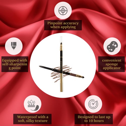 Exolgo Tendresse Waterproof Eyeliner | 2 In 1 Soft Silky Long Lasting Eye Liner With Sponge Applicator | Automatic Self Sharpening Eye Definer Pen With Pin Point Accuracy | Made In Germany | (Black)