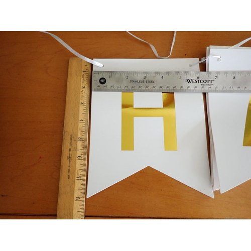 iiCheerful Happy Birthday Banner Birthday Party Supplies Garland Decorations Birthday Signs Nursery Hanging Decor (White)