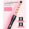 5 in 1 Curling Wand Set, Lopeie Curling Iron with New Upgraded Curling Brush and 4 Interchangeable Ceramic Curling Wand(0.5”-1.25”), Fast Heating, Include Heat Protective Glove & 2 Clips & Hair Brush