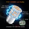 Melphan-Auto 1157 Led Light Bulb Amber Yellow, 12V-24V 1157 7528 2357 2057 BAY15D LED Replacement Light Bulb for Brake Light Tail Light for Car RV Trailer Boat, 54SMD 3014 Chipset,4PCS