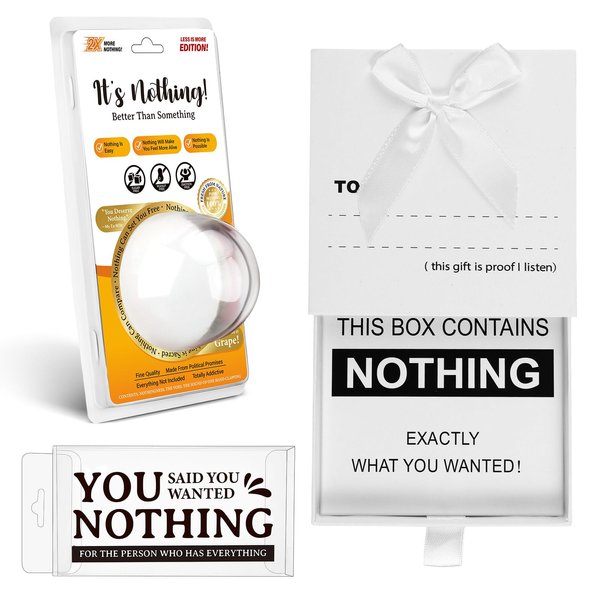 Watersay 3 Pcs Christmas Prank Gift Box Set Nothing Gift Useless Box Practical Joke Hilarious Gag Gift for Funny Novelty Holiday Xmas Birthday Party Favors Supplies