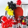 Race Car Balloon Arch Garland Kit, Red Yellow Black Balloon Arch Kit, Race Car Balloons Race Car Theme Party Decorations, Red Yellow and Black Balloon Arch For Boys Birthday Race Car Party Supplies