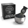 Viking Revolution Stainless Steel Shaving Soap Bowl- Shaving Mug for Shave Cream & Soap- Double Layer, Unbreakable Shaving Cup for Wet Shave