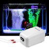 PULACO Dual Outlet Aquarium Air Pump, Quiet Oxygen Pump with Accessories for 10 to 100 Gallon