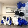 FOTIOMRG 120pcs 5 inch Royal Blue Balloons, Small Royal Blue Latex Party Balloons Helium Quality for Birthday Graduation Baby Shower Baseball Nautical Wedding Party Decorations (with Blue Ribbon)