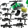 DSPITWOD Army Weapon Pack for Military Mini Figure Building Block Set with Guns Helmets Tools E.O.D Suit SWAT Accessories Compatible with Classic Block Toys for Kids Age 6 8 10 12 Years