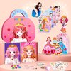 4-in-1 Dress Up Game Set, Princess Fantasy Makeup, Fashion Dress-Up Stickers, Mermaid Stickers & Diamond Painting, Creative Paper Art Craft Kits Toys, Ideal Birthday Gift for Girls Ages 4 5 6 7 8 9+