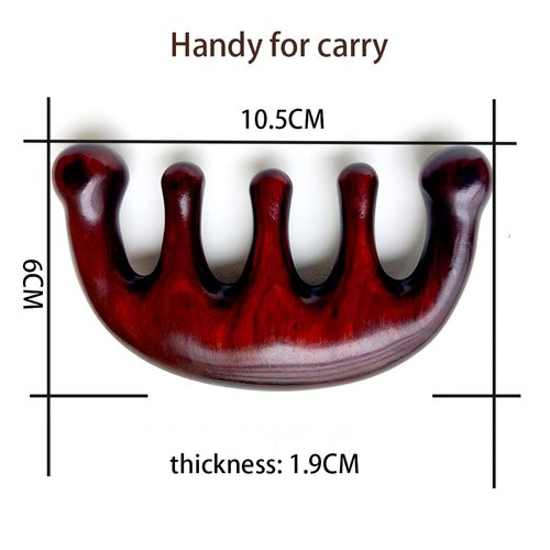 Wooden Massage Comb Gua Sha Wide Tooth Comb for Head Scalp, Facial, Body Massage Natural Sandalwood Massager Acupressure Tools Gift for Women Men