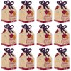 Big Dot of Happiness Friends Thanksgiving Feast - Square Favor Gift Boxes - Friendsgiving Party Bow Boxes - Set of 12