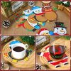 166pcs Christmas Coaster Craft Kit 12 Set Winter Foam Craft for Kids DIY Santa Claus Reindeer Elf Snowman Table Cup Mats Xmas Holiday Party Decor Supplies Favors for Gift Home Classroom Activities