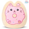 CozyWorld 12" Sprinkle Donut Plush Pillow, Pink Cat Plush Kitten Stuffed Animal Squishy Plush Toy Cat Throw Pillow Donut Party Supplies Decorations for Kids Girls