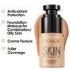 FOCALLURE 2 Pcs Liquid Foundation, Skin Evolution Foundation + Concealer, Full Coverage Foundation Makeup, Durable, Waterproof, Oil-Control, Hides Wrinkles & Lines, Natural Tan