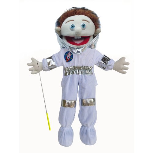 25", Rodayna Astronaut Cosmonaut Spaceman Puppet, Full Body, Ventriloquist Style Puppet,Hand Puppet with Movable Mouth for Kids and Adults