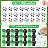 Aoriher 120 Pcs Soccer Sports Party Favors Set Serve 24, Soccer Goodie Bulk Foam Finger Mini Stress Ball Slap Bracelet Charm Bracelet Stamp for Girl Boy Kids Soccer Theme Party Supplies