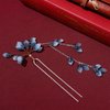 KALLORY Flower Hair Stick Ancient Style Tassel Hair Stick Pendant Updo Hair Accessory