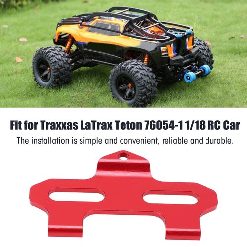 RiToEasysports RC Car Battery Plate,Aluminum Alloy Battery Mounting Plate Tray Compatible with 76054?1 1/18 RC Truck (Red) Model Car Accessories