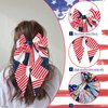 Vsdski Women's Hair Clip Bow - 4th of July & Party, Patriotic Long Tail Hair Ribbon Bowknot Hair Barrettes, Nonslip Alligator Clips, 2pcs