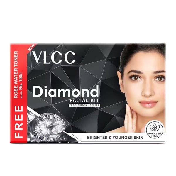 VLCC Diamond Facial Kit + FREE Rose Water Toner | 300gm + 100ml