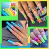 UR SUGAR Neon Poly Extension Gel Nail Polish Set, 6 Colors Hot Pink Neon Green Yellow Orange Bright Colors Spring Summer Poly Nail Gel Polish Kit Long Lasting Soak Off Gel Polish Gift Box for Women