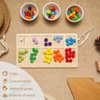 bopoobo Wooden Peg Board Beads Game Rainbow Clip Bead Puzzle of Pompon Clip Beads Early Education Puzzle Board Game Toddler Educational Montessori Games for Math Learning (Digital Board)