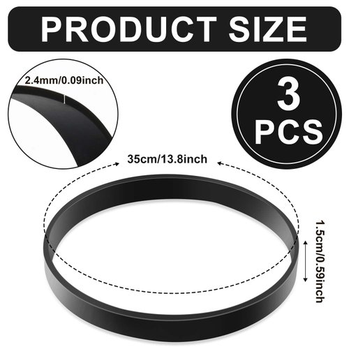 562932001 Vacuum Cleaner Belt, Compatible with Hoover Wind Tunnel Vacuum Cleaner Replacement Vacuum Accessory Suitable for Models 562932001 38528-033 Ah20080 (3 Pack)