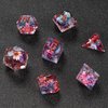 Fugacity DND Dice Set,Handmade Sharp Edge 7 Piece Resin Dice-Dungeons and Dragons Polyhedral Dice Set, D&D Dice Set with Gift Dice Case for RPG MTG Table Games (Stared Blue)