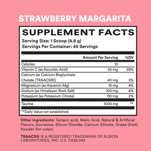 Cira Hydration Electrolytes Powder for Women - Electrolyte Drink Mix with Himalayan Salt for Dehydration Relief - 45 Servings, Strawberry Margarita