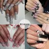 20Pcs Star Nail Charms for Acrylic Nails 3D Silver Stars Nail Rhinestones Star Design Nail Gems Jewels Crystal Diamond Alloy Star Nail Art Supplies Decor for Women Girls Nails Crafts DIY (Silver)