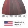 Red Label Abrasives 2 X 42 Inch Knife Makers Fine Grit Sanding Belts - 6 Pack Assortment for Knife Making, Sharpening, and Metal Working