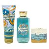 Bath & Body Works Rainbow Waves Body Cream and Shower Gel Bundle with a Sea Breeze Bar Soap - Full Size