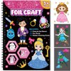 Art & Craft Activity,Foil Craft Dress Up DIY Art Fun Kits,No Mess Creative Foil Art Kits Set Drawing Game for Kids,Birthday Gifts Crafts Supplies Travel Toys for Girls Boys Ages 4 5 6 7 8 9 Year Old