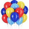Blue Red Yellow Balloons Royal Blue Yellow Red Balloons for Paw Party Decorations 60PCS 12INCH Blue Red Yellow Helium Latex Balloon for Arch Carnival Circus Birthday Supplies