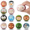 Anboor 12 pcs Christmas Squishies Christmas Stress Balls Snowman Santa Kawaii Squishie Christmas Party Favors Stocking Stuffers Goodie Bag Fillers