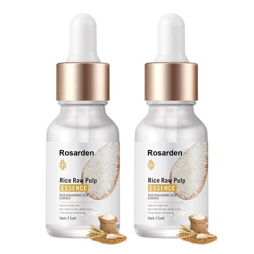 Rice Serum for Face, 2Pcs Rice Water Face, Rice Serum with Rice Raw Pulp Essence, Hydrating Serum...