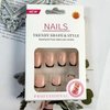 Short Press on Finger Toe Nails Medium Black French Tip Fake Toenails Glossy Glue on Nails Nude Nails Press on Acrylic Nails Reusable Stick on Artificial Nails for Women DIY Manicure 48PCS