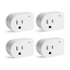 Single Surge Protector Plug, Grounded Outlet Wall Tap Adapter with Indicator Light, 1 Outlet,245J/125V, ETL, White, 4Pack