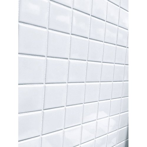 2x2 Glossy Arctic White Ceramic Wall Tile (1 SQFT Sheet)
