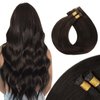 MAXITA I Tip Hair Extensions Human Hair,50g/50s Dark Brown 20 InchItip Human Hair Extensions Comfortable Wear, Invisible & Natural Cold Fusion, 100% Remy Human Hair Itip Keratin Hair Extensions