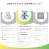 Thermal-Aid Zoo Animals - Mini Buckley The Blue Bear - Heatable Therapeutic Stuffed Animals for Kids - Hot & Cold Therapy - Ice Pack & Heating Pack - 3.15 x 2.6 x 9.3 in
