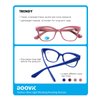 DOOViC 4-Pack Reading Glasses Blue Light Blocking Computer Readers Anti Eyestrain New Classic Style Spring Hinge Glasses for Women 2.0 Strength